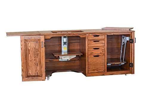 Amish Custom Sewing Machine Cabinet 4
