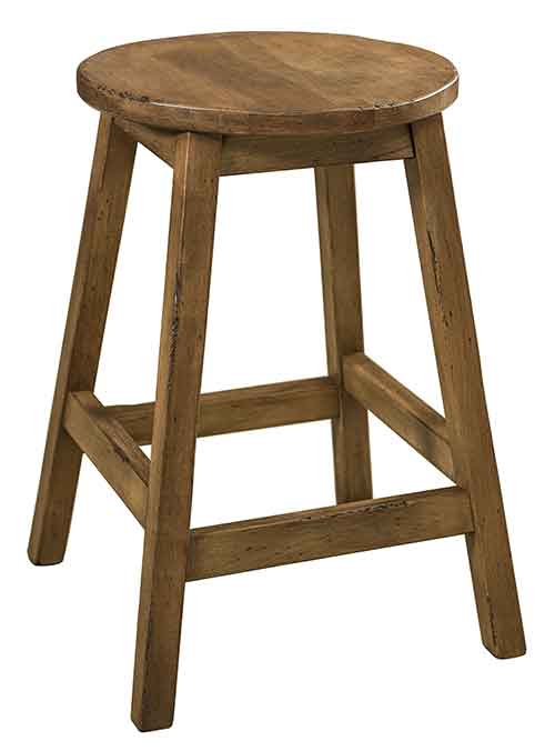 Amish Oakley Dining Stool - Click Image to Close