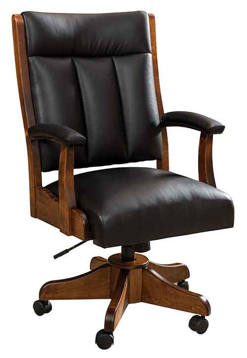 Amish Roxbury Dining Chair with Casters - Click Image to Close