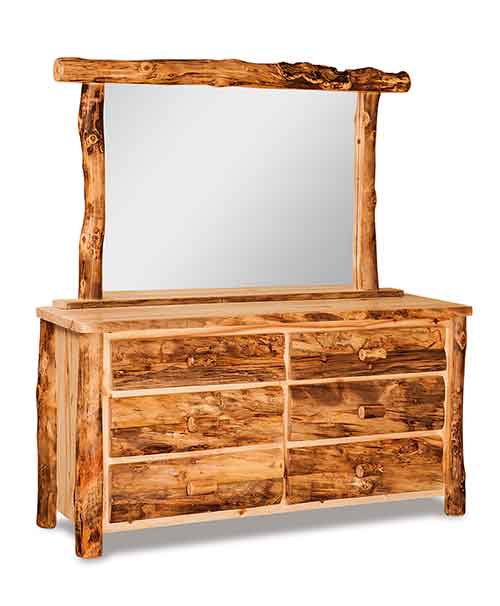 Dresser 6 Drawers w/ Mirror - Click Image to Close