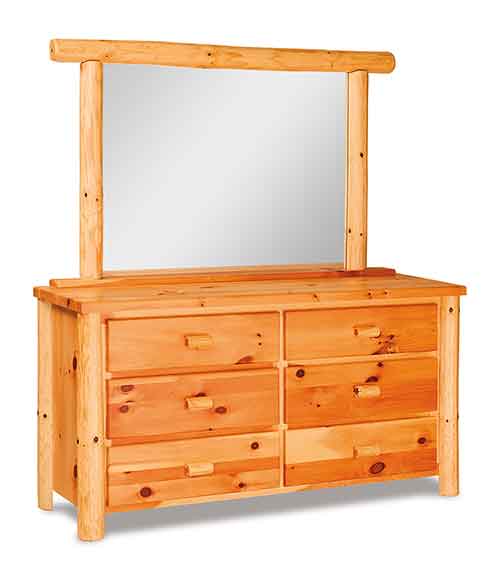 Dresser 6 Drawers w/ Mirror - Click Image to Close