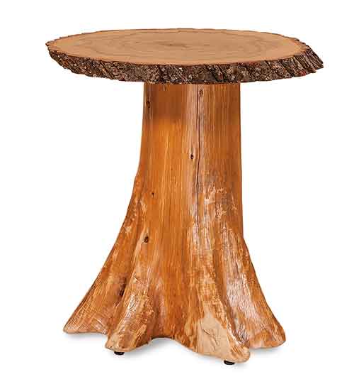 Stump End Table Top w/Bark on Stump