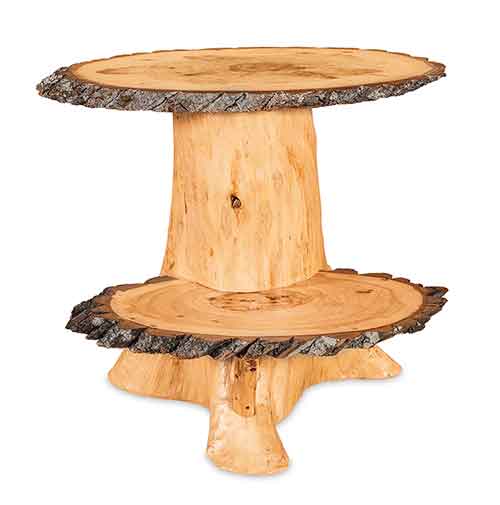 Double Slab Stump End Table - Click Image to Close