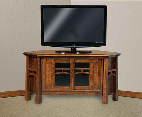 Amish Artesa Corner TV Stand - Click Image to Close