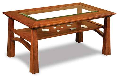 Amish Artesa Glass Top Coffee Table - Click Image to Close