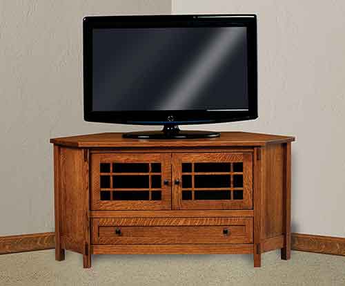 Amish Centennial Corner TV Stand - Click Image to Close