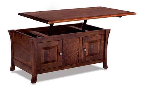 Amish Ensenada Enclosed Coffee Table with Lift - Click Image to Close