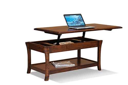Amish Ensenada Open Coffee Table with Lift - Click Image to Close