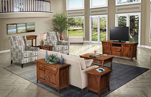 Amish Ensenada Enclosed Sofa Table - Click Image to Close
