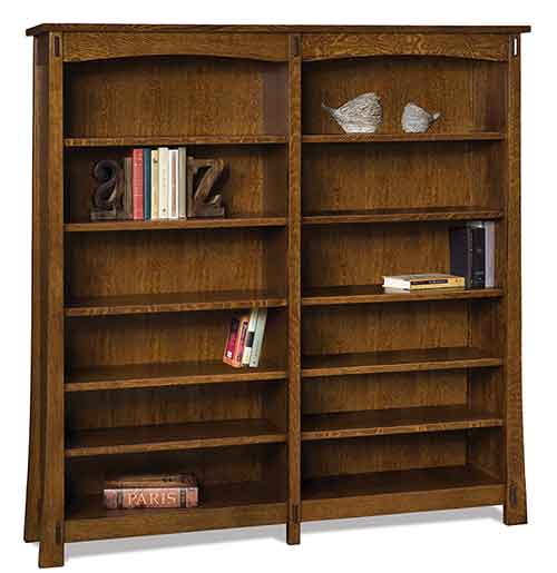 Amish Modesto Double Bookcase [FVB-012-MD-6FT]
