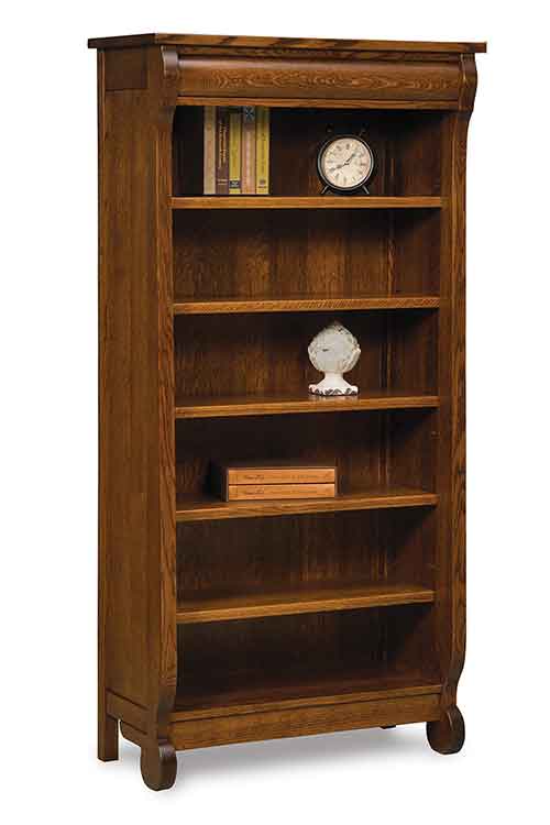Amish Old Classic Sleigh Bookcase - Click Image to Close
