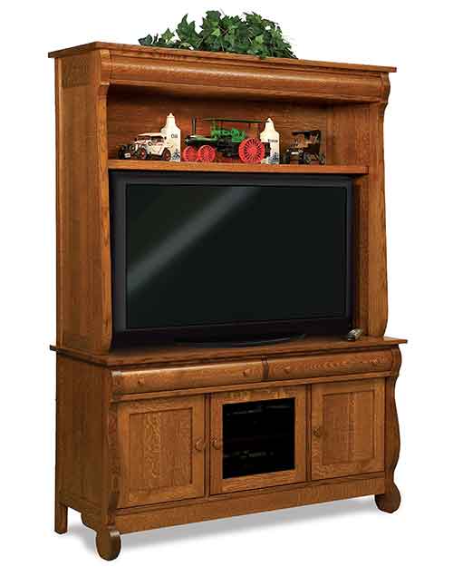 Amish Old Classic Sleigh TV Cabinet - Click Image to Close