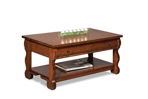 Amish Old Classic Sleigh Coffee Table - Click Image to Close