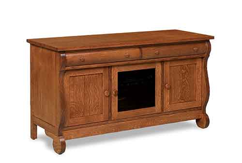 Amish Old Classic Sleigh TV Stand - Click Image to Close