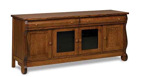 Amish Old Classic Sleigh TV Stand - Click Image to Close