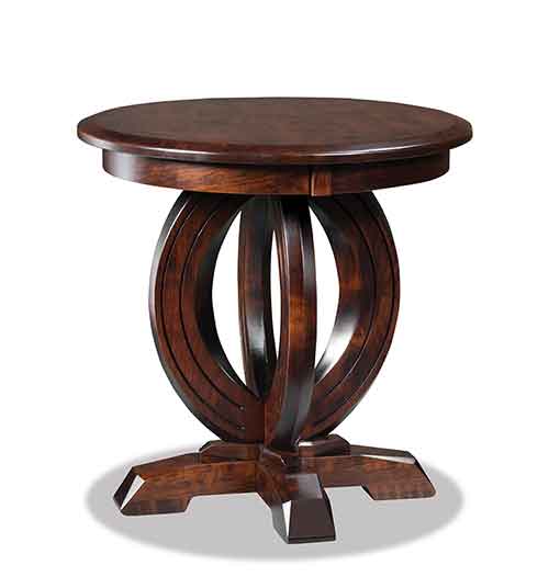 Amish Saratoga Round End Table - Click Image to Close