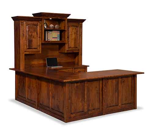 Amish Victorian U Desk - Click Image to Close