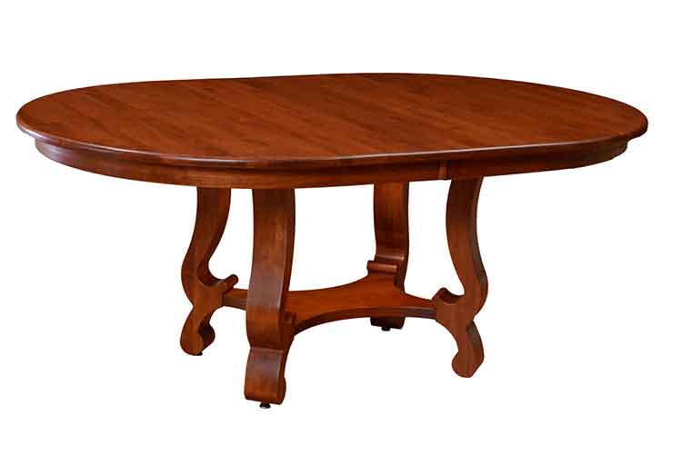 Amish Arlington Pedestal Table (solid top) 42" x 60" - Click Image to Close