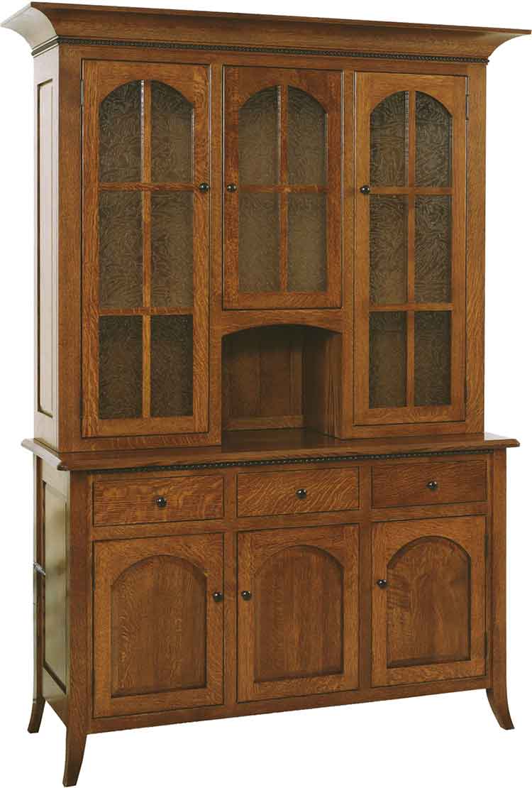Amish Bunker Hill 3-Door Hutch (Center w/ 3-Drawers) - Click Image to Close