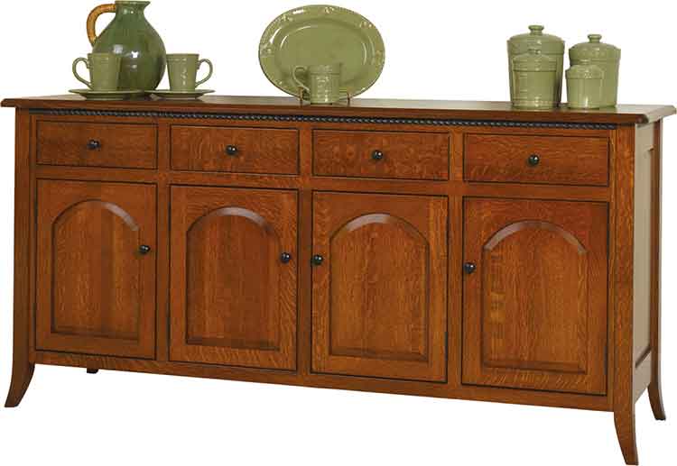 Amish Bunker Hill 4-Door Buffet w/ 4-Drawers - Click Image to Close