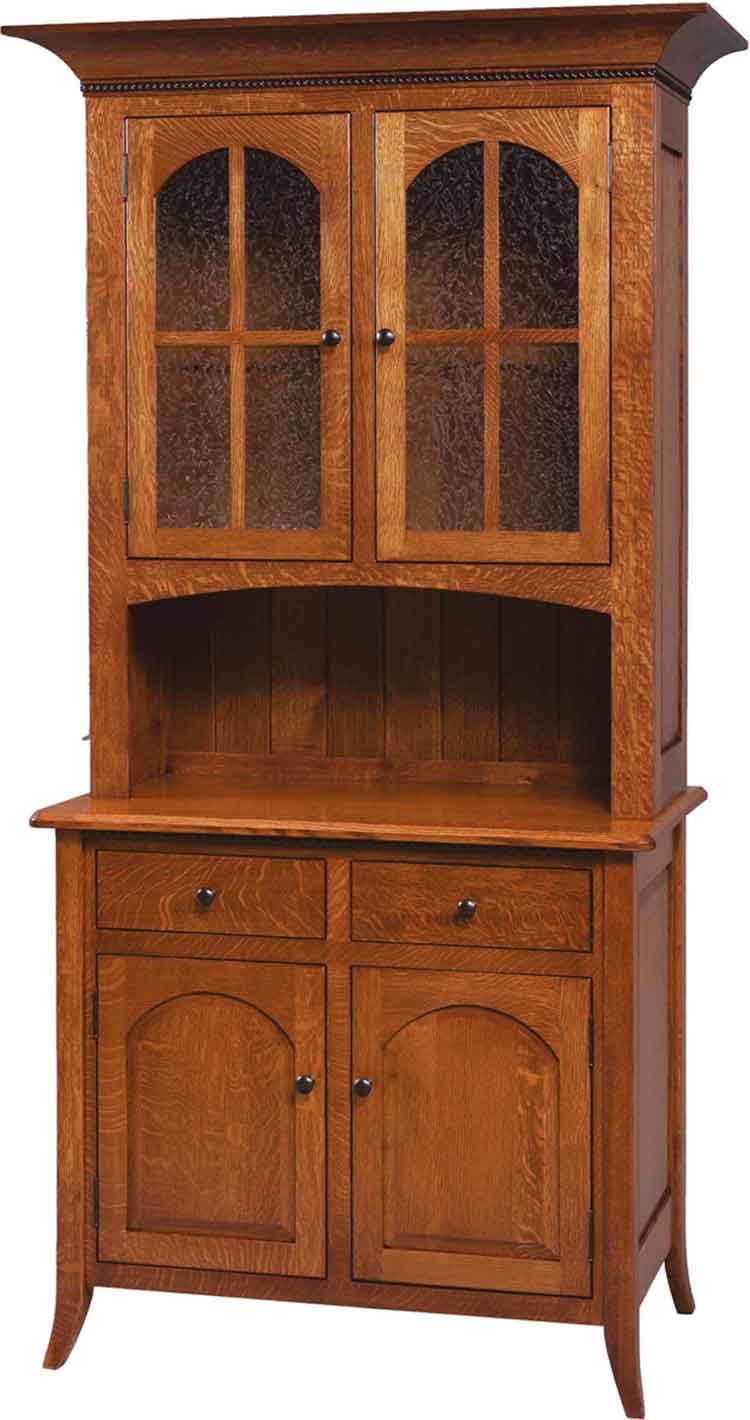 Amish Bunker Hill 2-Door Hutch (Short w/ 2-Drawers) - Click Image to Close