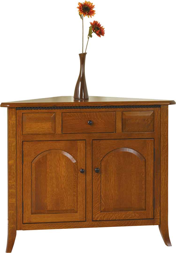 Amish Bunker Hill Corner Buffet w/ 1-Drawer - Click Image to Close