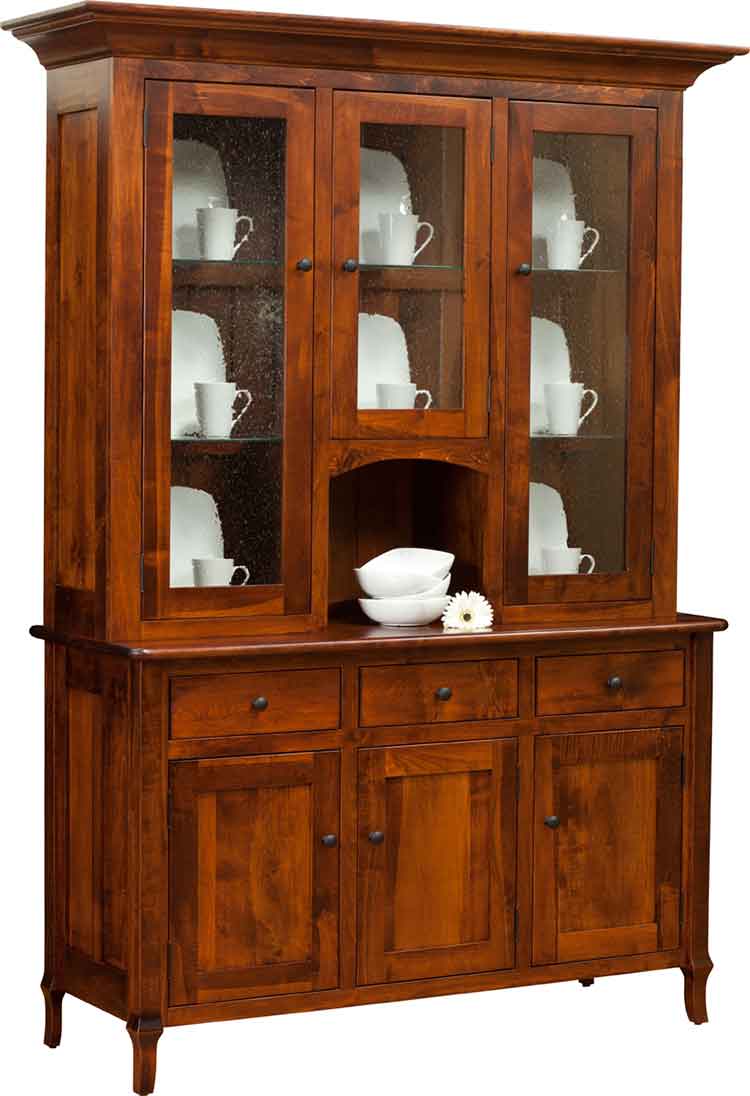 Amish Jacob Martin 3-Door Hutch (Center w/ 3-Drawers) - Click Image to Close