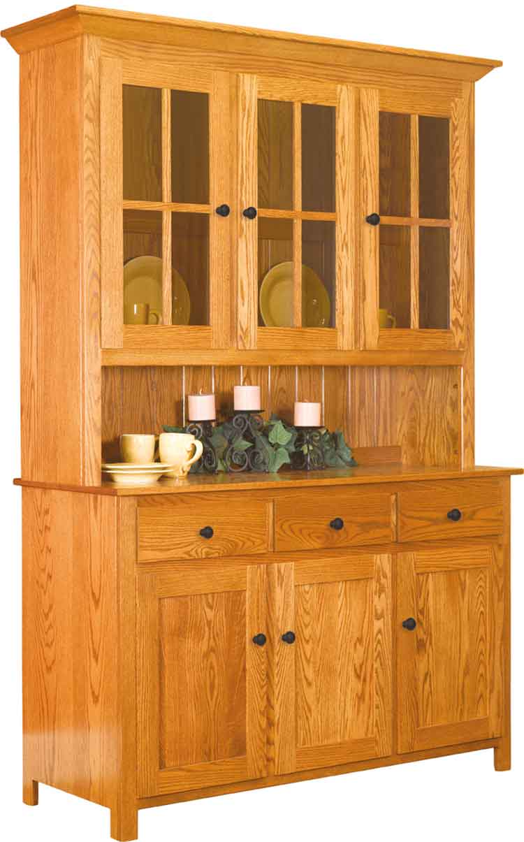 Amish Old South Country 4-Door Hutch (Short w/ 4-Drawers)