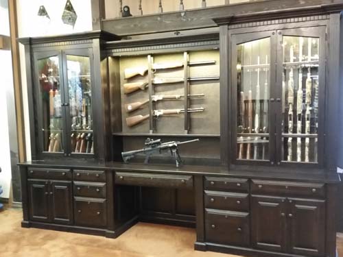 Amish Crafted 132" 28 Gun Wall Desk