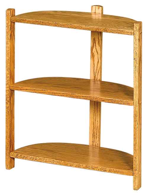 Amish Half-Round 3-Tier Stand - Click Image to Close