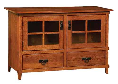 Amish Deluxe Mission TV Stand w/ drawer tennons