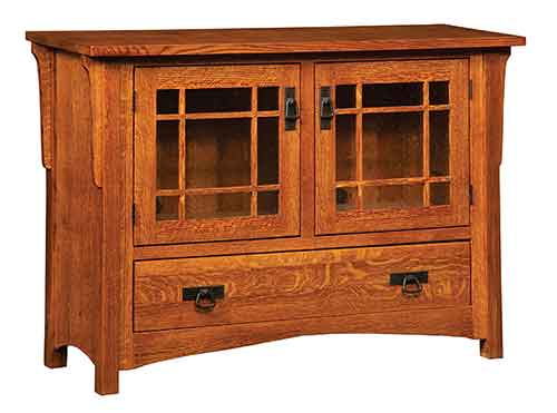 Amish Honeybee Mission TV Stand w/ drawer - Click Image to Close
