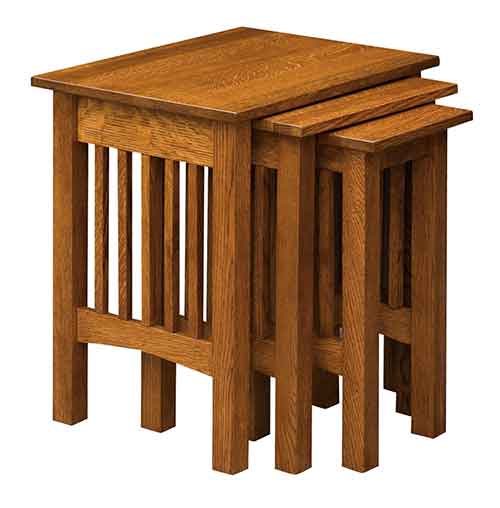 Amish Mission Nesting Table Sets - Click Image to Close