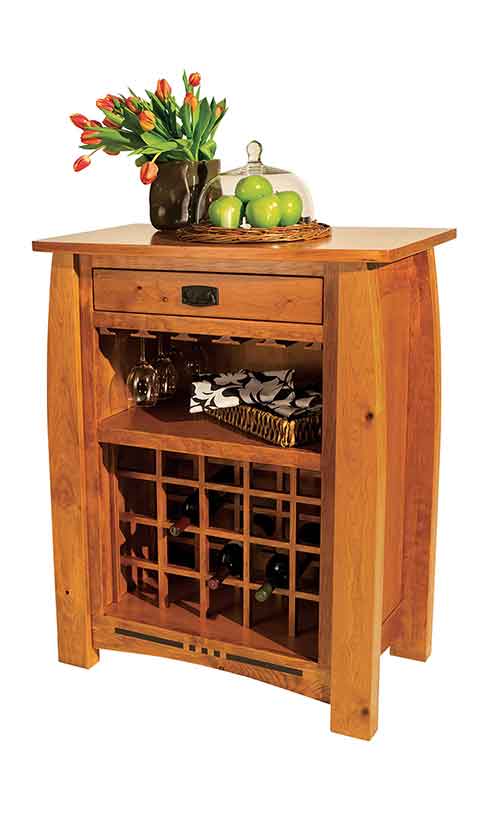 Amish Colebrook Wine Cabinet - Click Image to Close