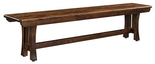Amish Curved Mission Bench - Click Image to Close