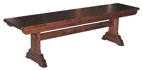 Amish Hoover Pedestal Bench - Click Image to Close