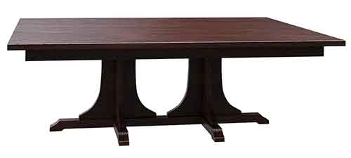 Amish 652 Mission Double Pedestal Table