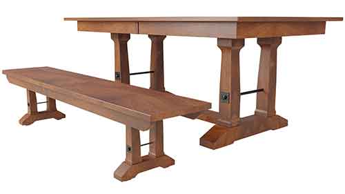 Amish Carla Elizabeth Double Pedestal Table