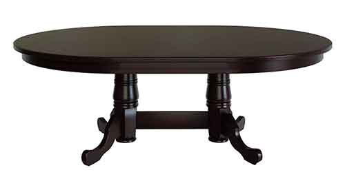 Amish Colonial Double Pedestal Table