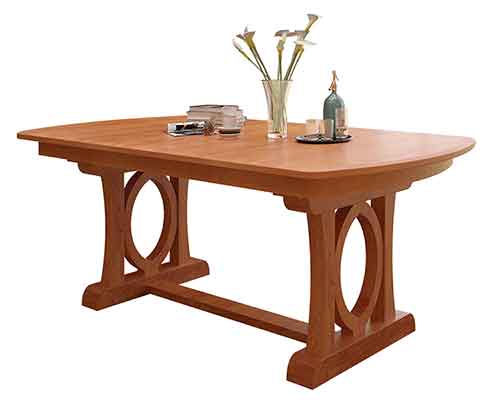 Amish Empire Double Pedestal Table - Click Image to Close