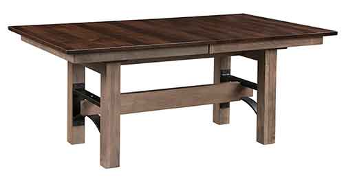 Amish Frontier Double Pedestal Table - Click Image to Close