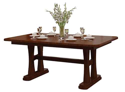 Amish Gateway Double Pedestal Table - Click Image to Close
