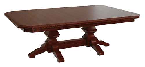 Amish Kingston Double Pedestal Table - Click Image to Close