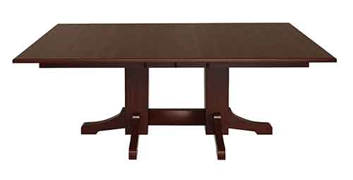 Amish Mission Double Pedestal Table - Click Image to Close