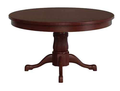 Amish Reeded Tulip Single Pedestal Table - Click Image to Close