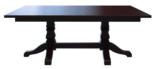 Amish Square Tulip Double Pedestal Table - Click Image to Close