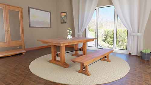 Amish Taylor Double Pedestal Table