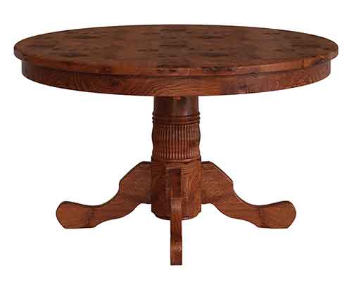 Amish Traditional Reeded Tulip Single Pedestal Table - Click Image to Close
