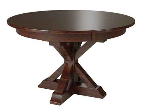 Amish X-Base Single Pedestal Table