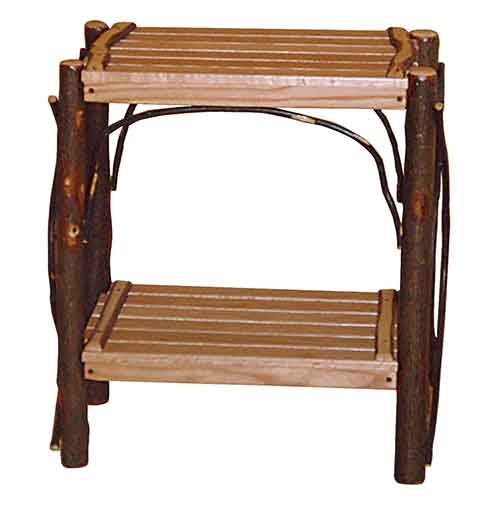 Slatted Shelf End Table - Click Image to Close